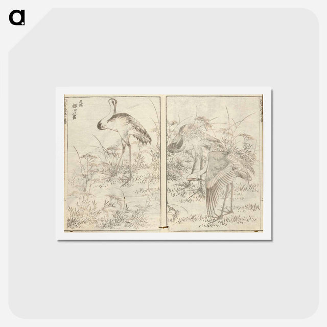 アートポストカード-Hokusai manga (kuvakirja), vol. vii by Katsushika Hokusai - 葛飾 北斎 Postcard.