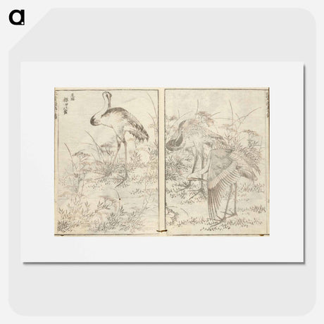 アートポスター-Hokusai manga (kuvakirja), vol. vii by Katsushika Hokusai - 葛飾 北斎 Poster.