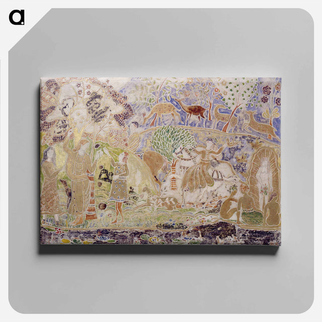アートパネル-Figures and Deer
 - バーンズ・コレクション Canvas.