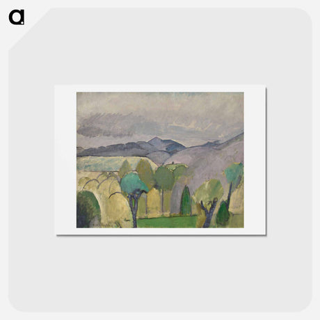 アートポストカード-Grand Paysage Aux Arbres - アンリ マティス Postcard.