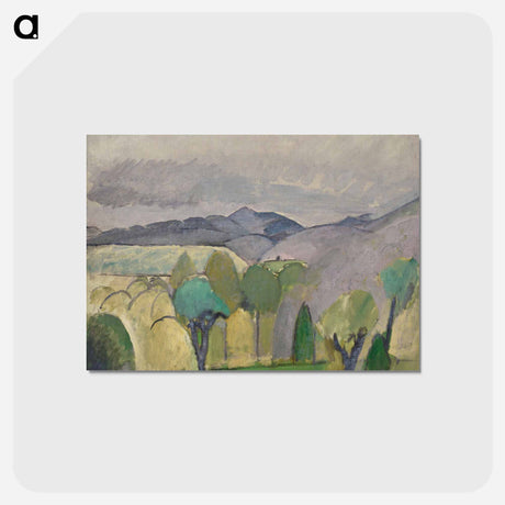 アートポストカード-Grand Paysage Aux Arbres - アンリ マティス Postcard.
