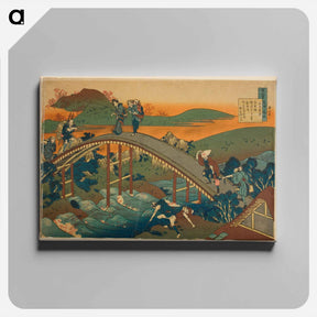 アートパネル-Hokusai's Poem by Ariwara no Narihira - 葛飾 北斎 Canvas.