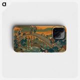 Hokusai's Poem by Ariwara no Narihira - Katsushika Hokusai Phone Case.