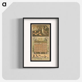 アートポスター-Kalenderblad voor mei 1913 met een eend met kuikens by Theo van Hoytema - テオ ヴァン ホイテマ Poster.