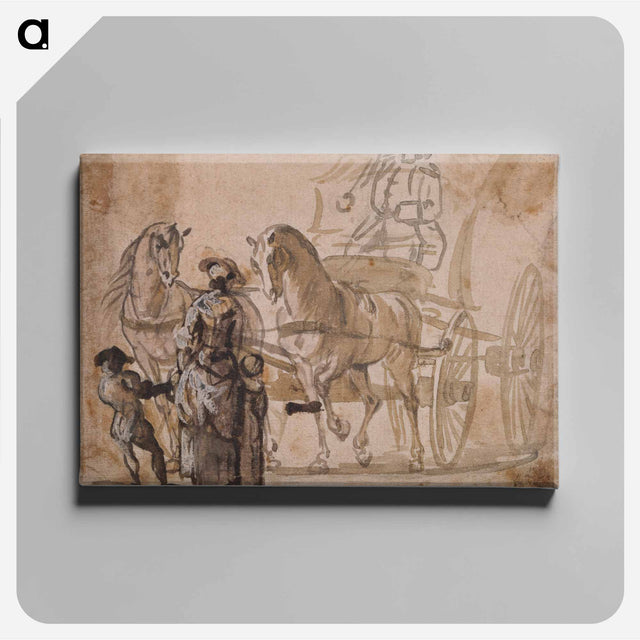 アートパネル-A Carriage and Pair, with Coachman
 - イェール大学アートギャラリー Canvas.