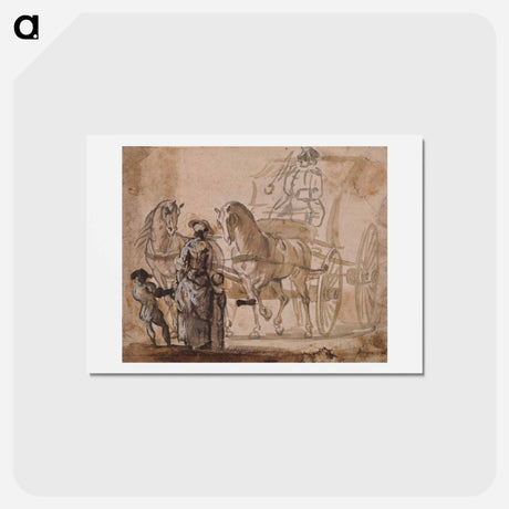アートポストカード-A Carriage and Pair, with Coachman
 - イェール大学アートギャラリー Postcard.