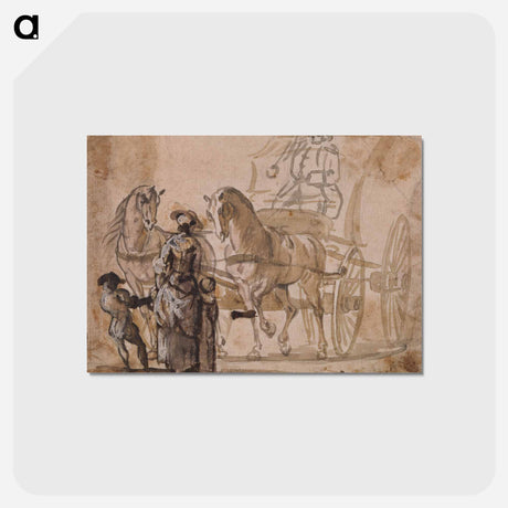 アートポストカード-A Carriage and Pair, with Coachman
 - イェール大学アートギャラリー Postcard.