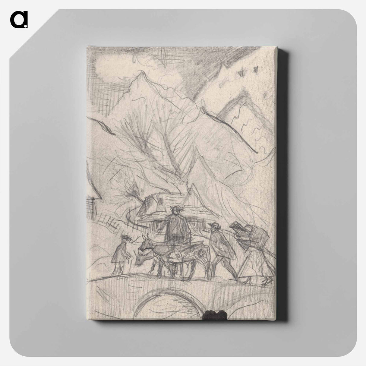 Country with family - アーノルド ピーター ワイズ クビンチャン Canvas.