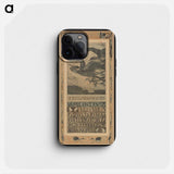 Kalenderblad voor oktober 1907 met reigers op trek - テオ ファン ホイテマ Phone Case.