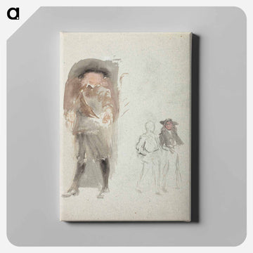 Mies 1600-luvun asussa ; kaksi miestä - アルバート エーデルフェルト Canvas.