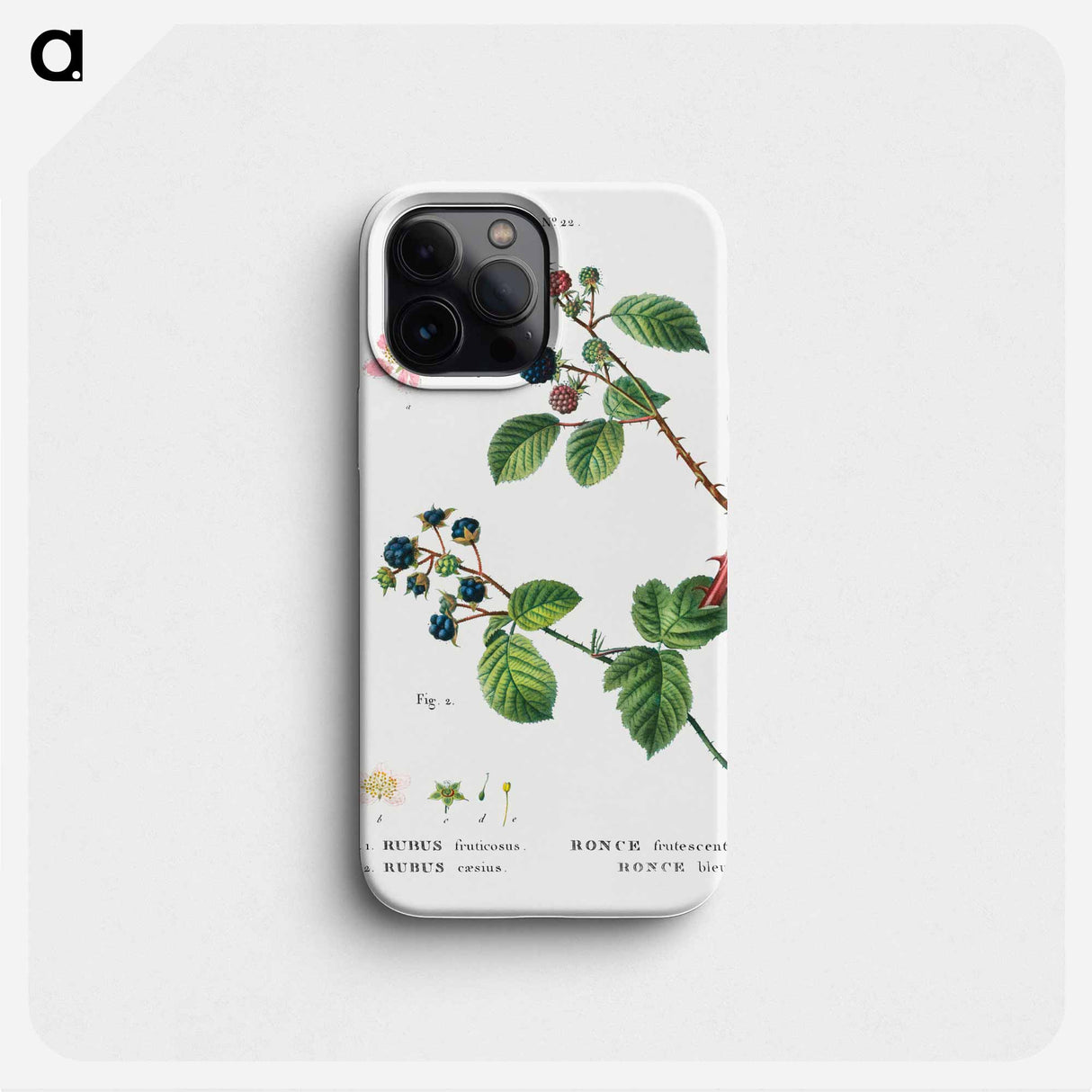 Blackberry (Rubus fruticosus) 2. Dewberry (Rubus caesius) - Pierre Joseph Redouté Phone Case.