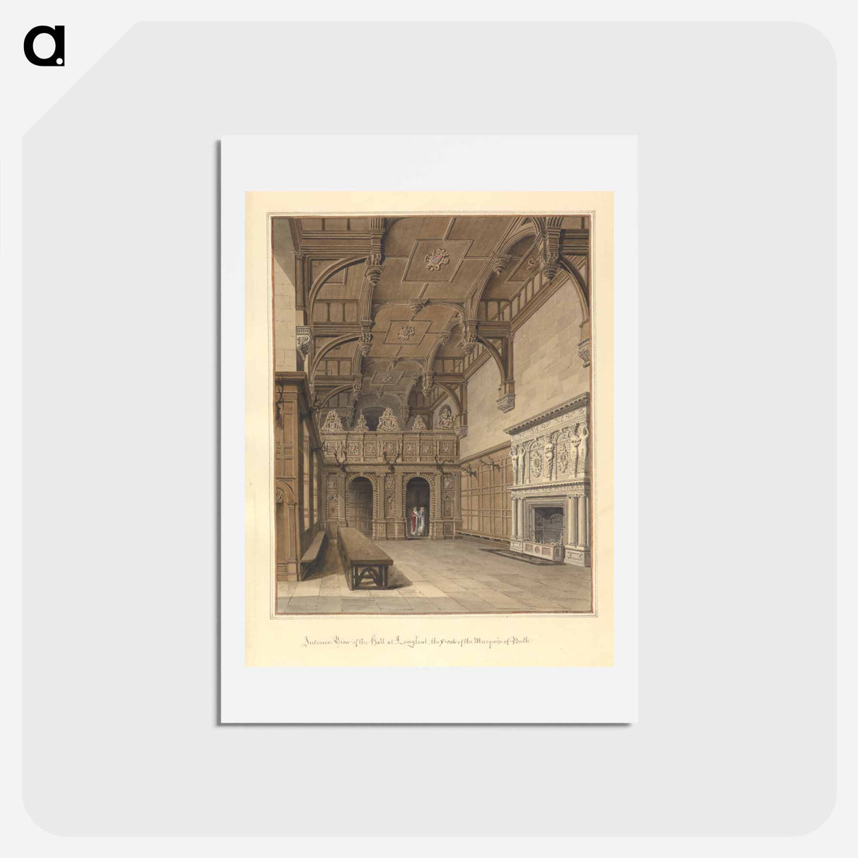 アートポストカード-Interior View of the hall at Longleat; the Seat of the Marquis of Bath
 - イェール大学アートギャラリー Postcard.
