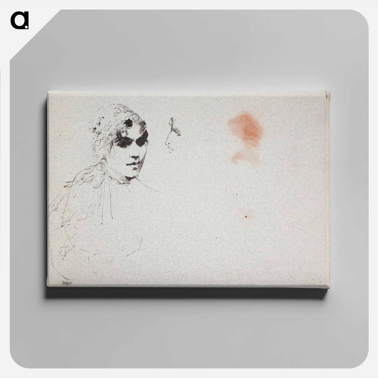 Huivipäinen nainen, mahdollisesti espanjalainen - アルバート エーデルフェルト Canvas.