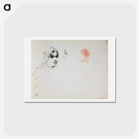 アートポストカード-Huivipäinen nainen, mahdollisesti espanjalainen - アルバート エーデルフェルト Postcard.