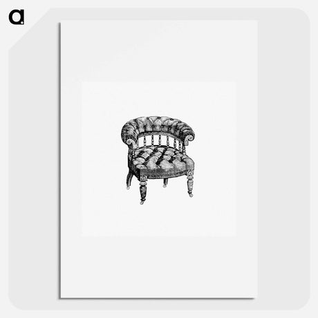 アートポスター-Victorian Chair Engraving
 - 大英図書館 Poster.