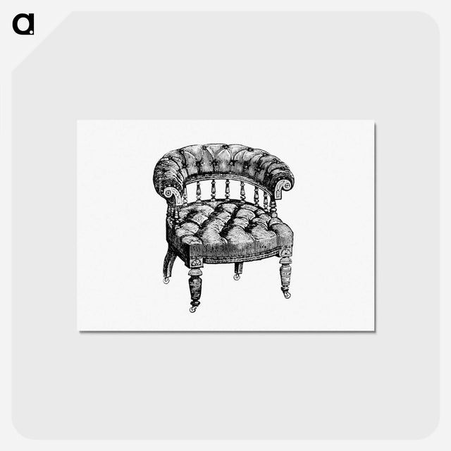 アートポストカード-Victorian Chair Engraving
 - 大英図書館 Postcard.