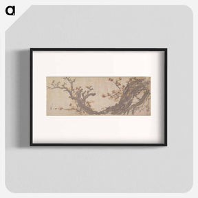 アートポスター-Hokusai's Ancient Plum Tree in Bloom - 葛飾 北斎 Poster.