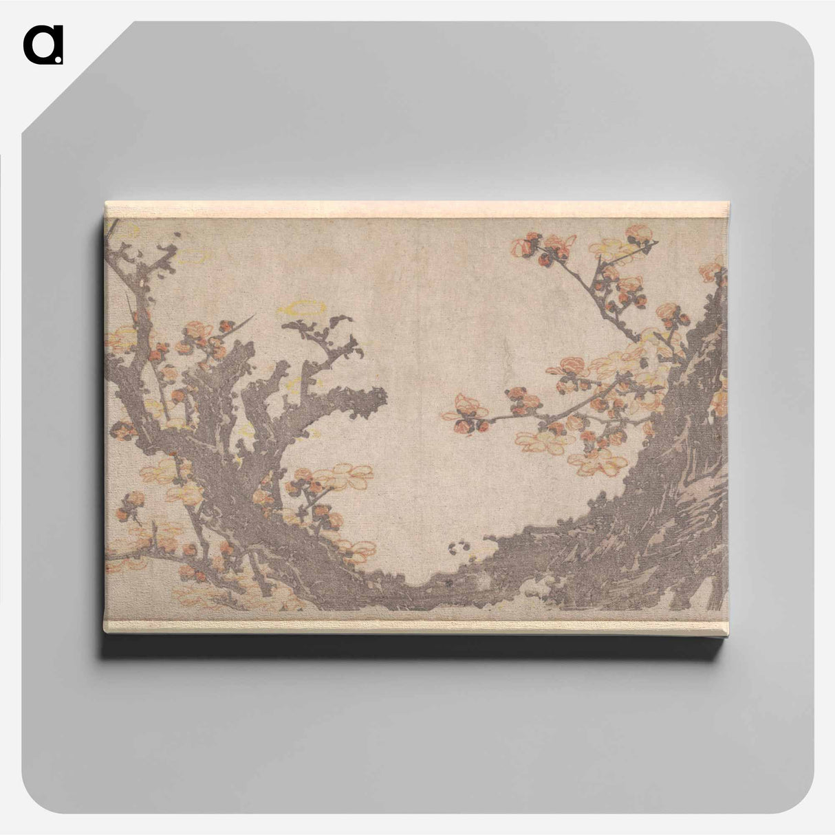 Hokusai's Ancient Plum Tree in Bloom - 葛飾 北斎 Canvas.