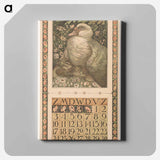 Kalenderblad juni met eend met jongen - テオ ヴァン ホイテマ Canvas.