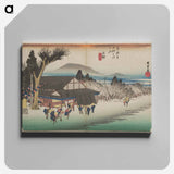 アートパネル-Travelers Before a Screened Verandah
 - 歌川 広重 Canvas.