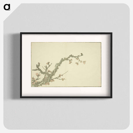 アートポスター-Hokusai's Blooming Plum Tree - 葛飾 北斎 Poster.