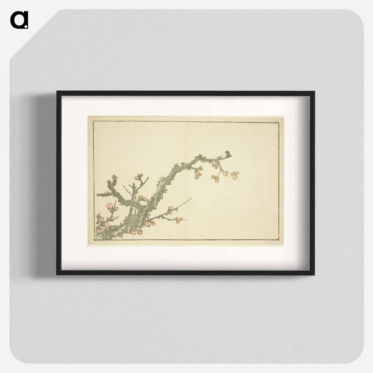 Hokusai's Blooming Plum Tree - Katsushika Hokusai Poster.