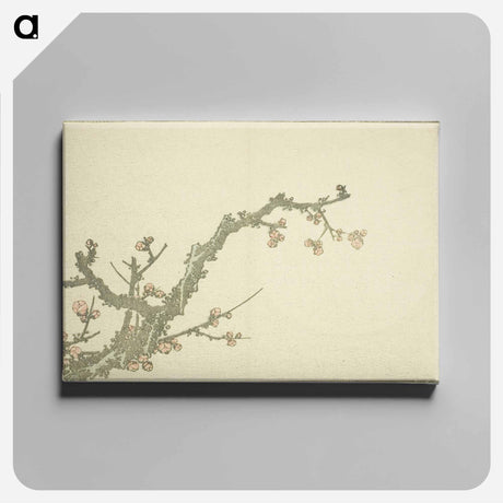 アートパネル-Hokusai's Blooming Plum Tree - 葛飾 北斎 Canvas.