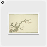 アートポストカード-Hokusai's Blooming Plum Tree - 葛飾 北斎 Postcard.