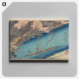 アートパネル-Full Blossom at Arashiyama on the Oi River
 - 歌川 広重 Canvas.