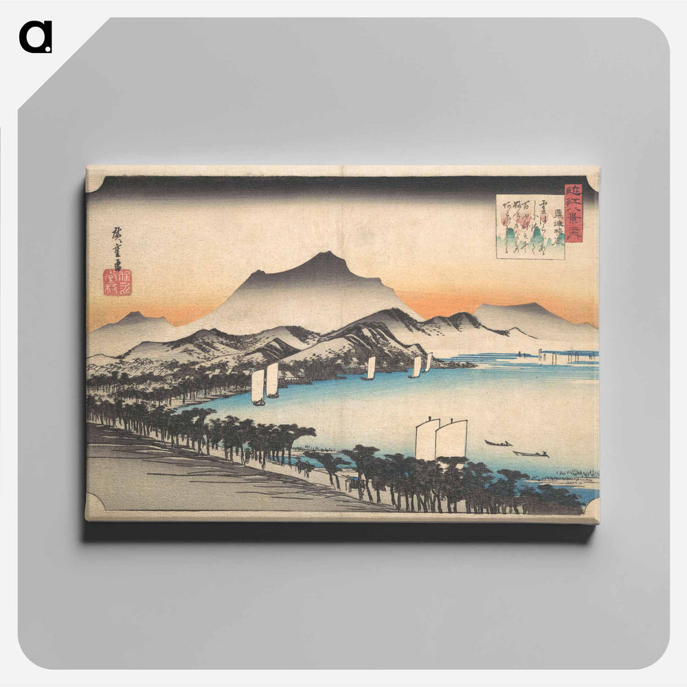 アートパネル-Clearing Weather at Awazu
 - 歌川 広重 Canvas.