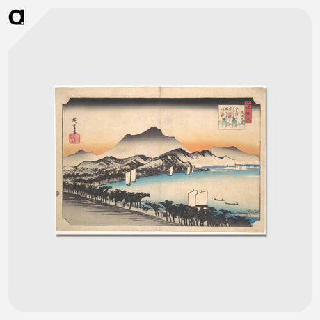 アートポストカード-Clearing Weather at Awazu
 - 歌川 広重 Postcard.