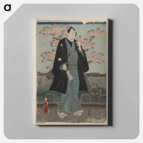 アートパネル-Actor Smoking Tobacco
 - 歌川 国貞 Canvas.