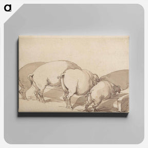 アートパネル-Pigs at a Trough
 - イェール大学アートギャラリー Canvas.