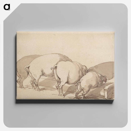 アートパネル-Pigs at a Trough
 - イェール大学アートギャラリー Canvas.
