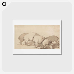 アートポストカード-Pigs at a Trough
 - イェール大学アートギャラリー Postcard.