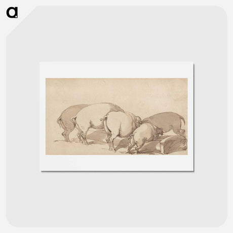 アートポストカード-Pigs at a Trough
 - イェール大学アートギャラリー Postcard.