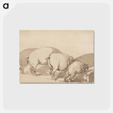 アートポストカード-Pigs at a Trough
 - イェール大学アートギャラリー Postcard.