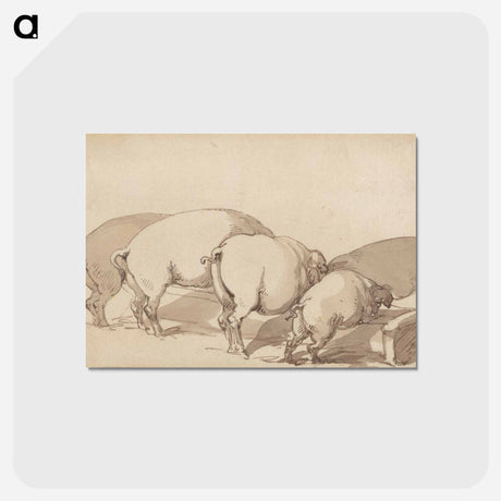 アートポストカード-Pigs at a Trough
 - イェール大学アートギャラリー Postcard.