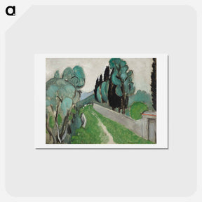 アートポストカード-Paysage Avec Cypres Et Oliviers Aux Environs De Nice - アンリ マティス Postcard.
