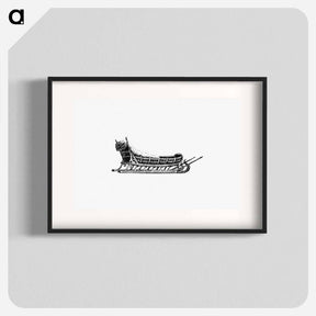 アートポスター-Sleigh Etching Illustration
 - 大英図書館 Poster.
