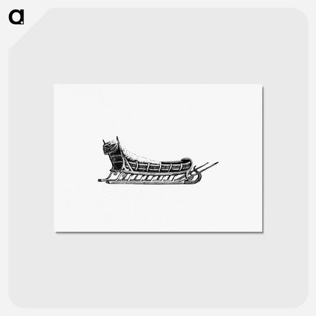 アートポストカード-Sleigh Etching Illustration
 - 大英図書館 Postcard.