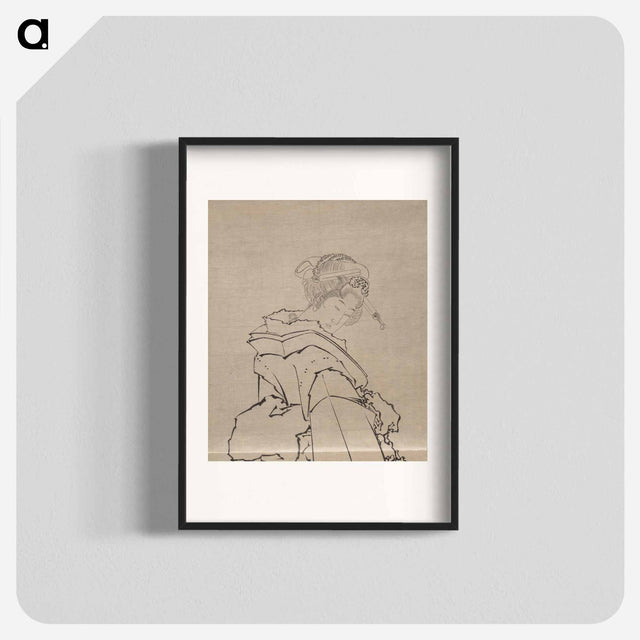 アートポスター-Japanese woman, Album of Sketches - 葛飾 北斎 Poster.