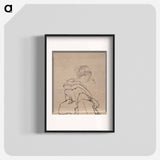 Japanese woman, Album of Sketches - Katsushika Hokusai Poster.