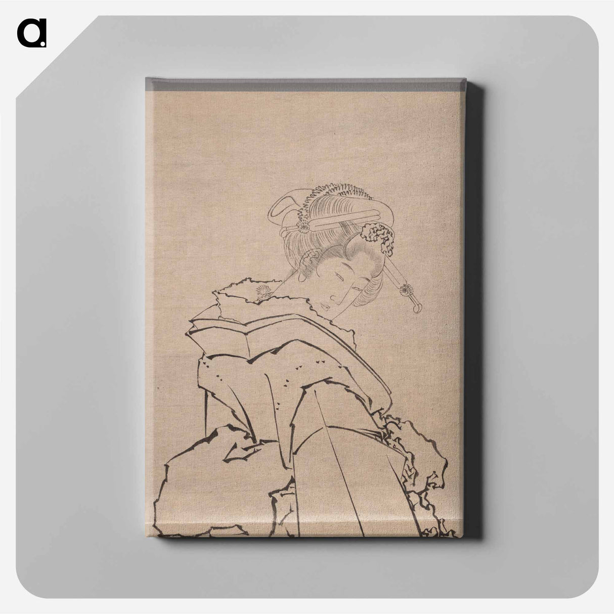 Japanese woman, Album of Sketches - Katsushika Hokusai Canvas.