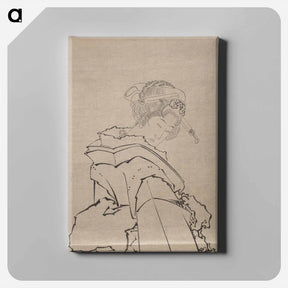 アートパネル-Japanese woman, Album of Sketches - 葛飾 北斎 Canvas.