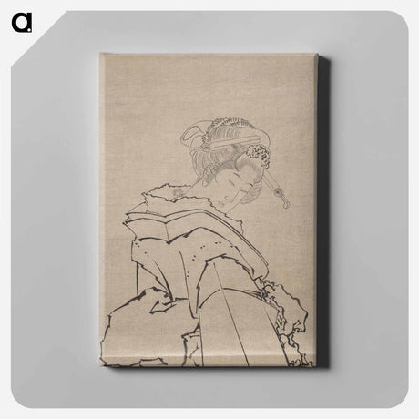 アートパネル-Japanese woman, Album of Sketches - 葛飾 北斎 Canvas.