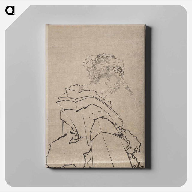 アートパネル-Japanese woman, Album of Sketches - 葛飾 北斎 Canvas.