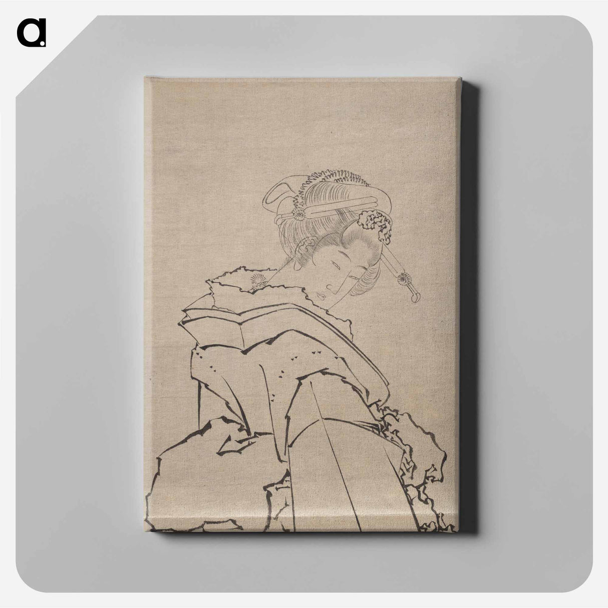アートパネル-Japanese woman, Album of Sketches - 葛飾 北斎 Canvas.