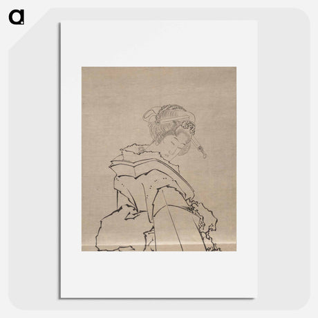 アートポスター-Japanese woman, Album of Sketches - 葛飾 北斎 Poster.