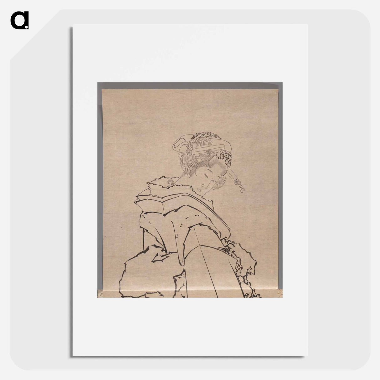 Japanese woman, Album of Sketches - Katsushika Hokusai Poster.